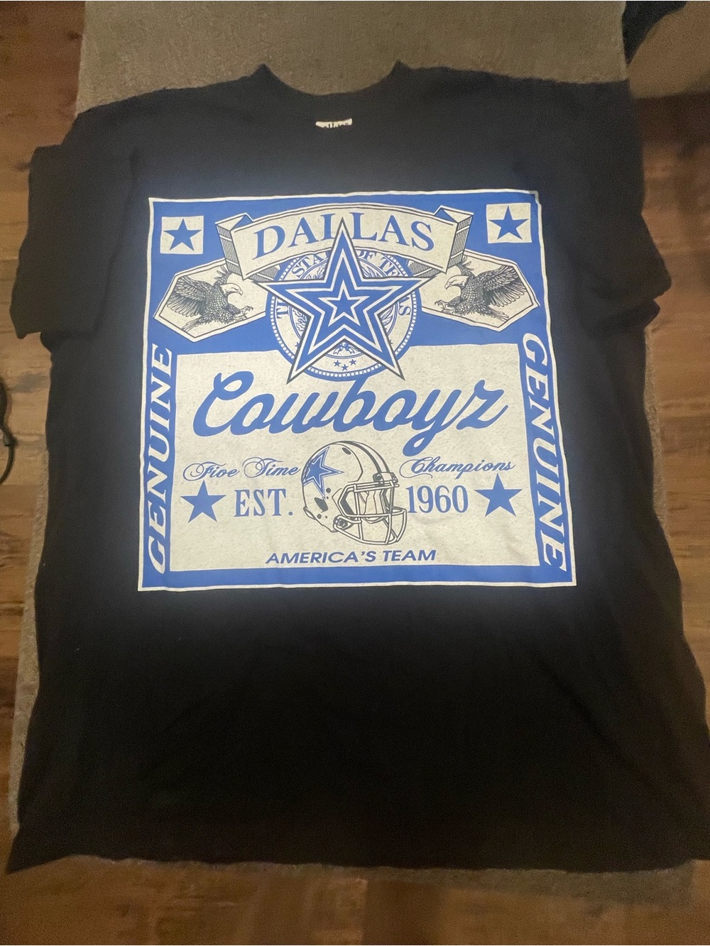Dallas Cowboys Graphic Short Sleeve Tee - Black/Blue
